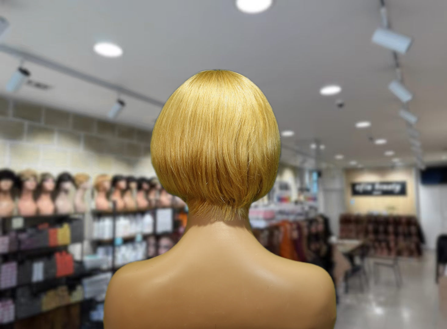 Natural Bob No-Lace Wig 8 Inches