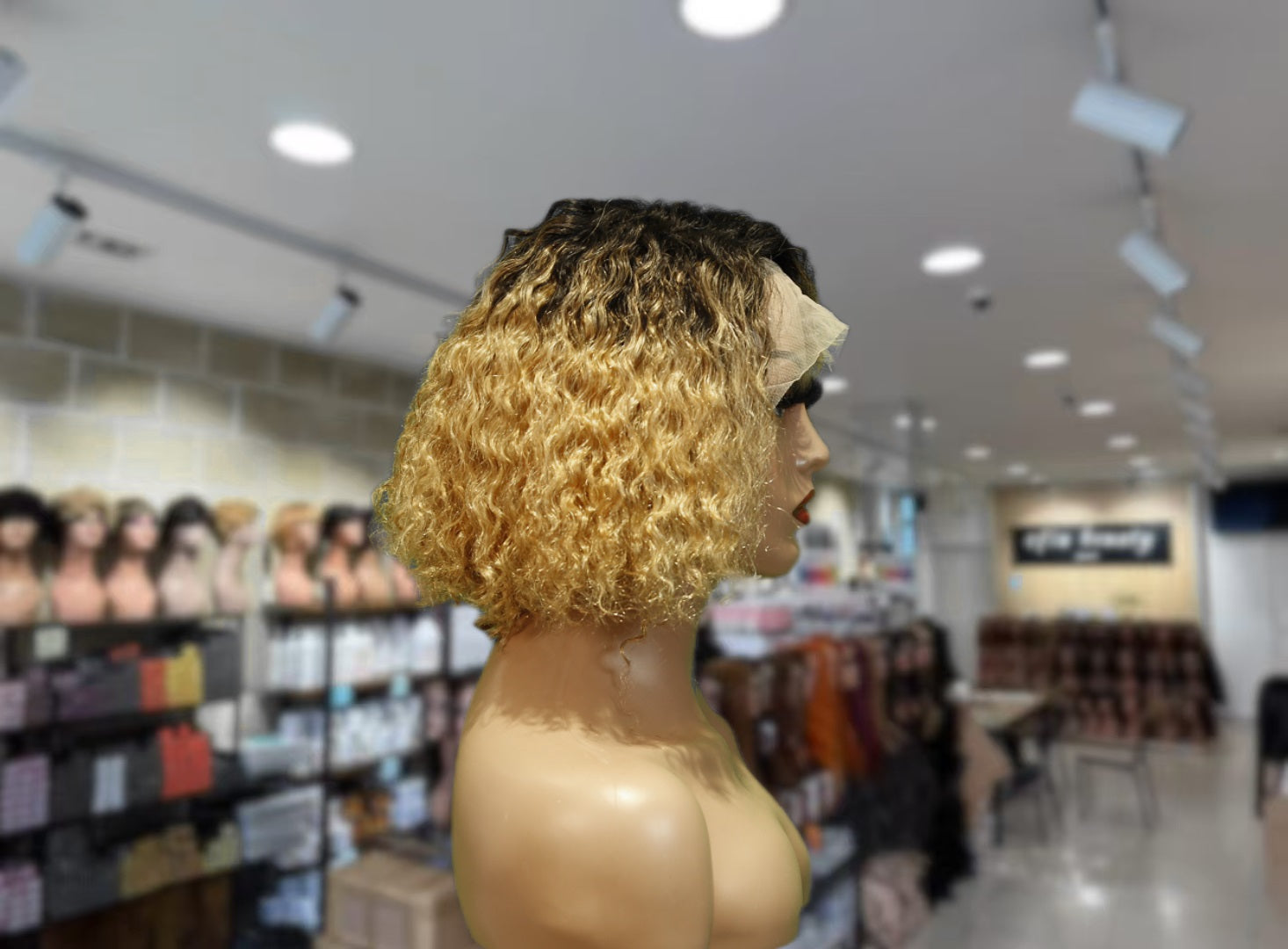 Natural Frontal T-Wig Jerry Curly 8 Inches