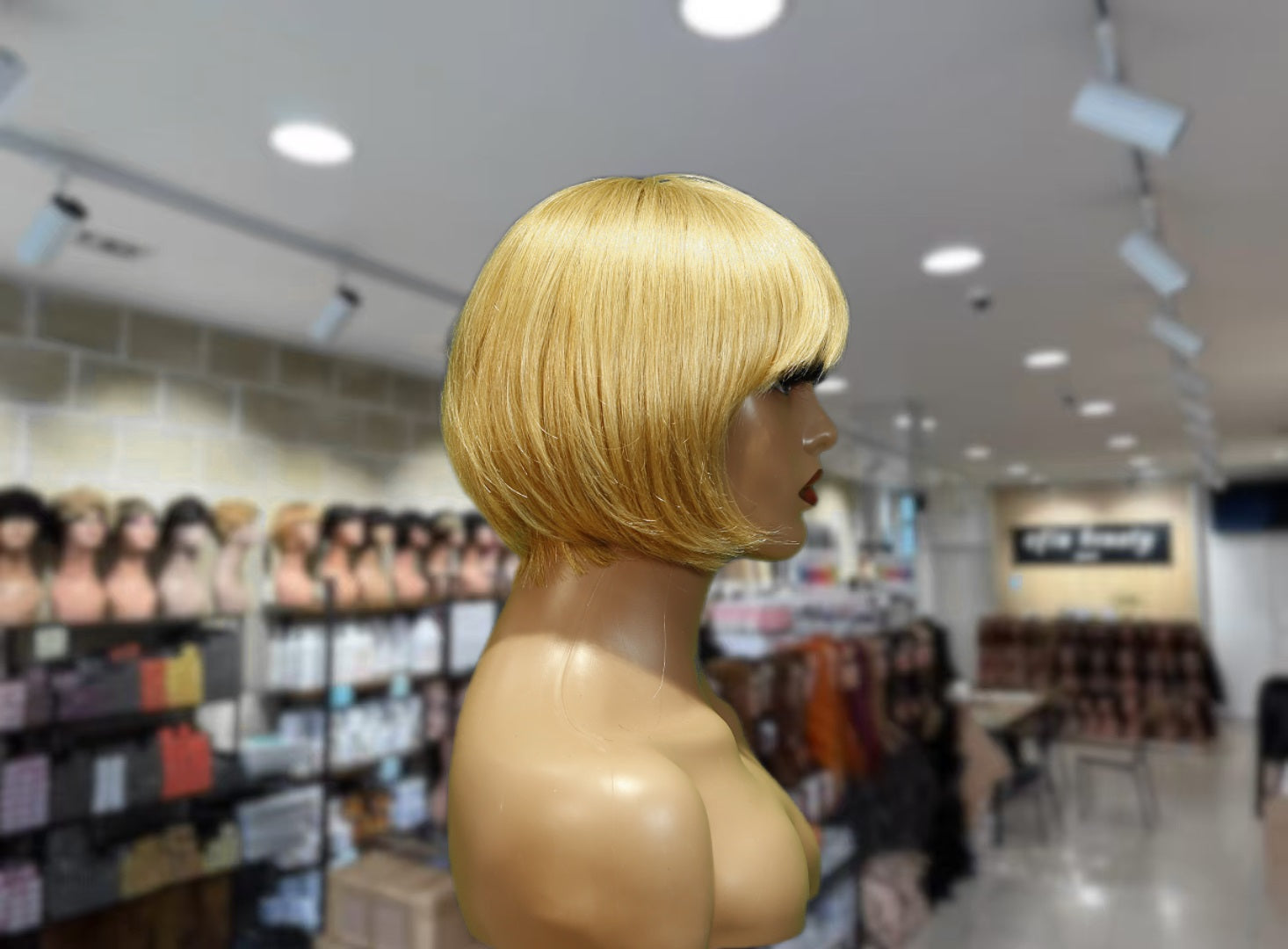 Natural Bob No-Lace Wig 8 Inches