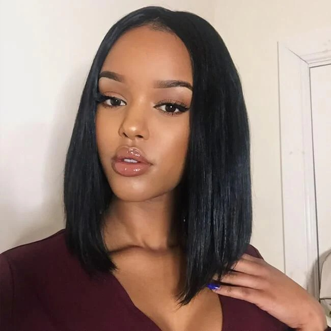 Natural 13x4 Frontal Lace BOB Wig 12 Inches