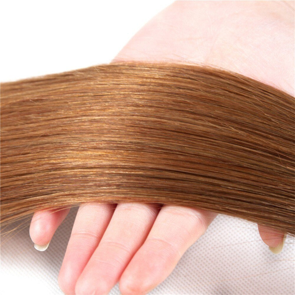 ChristyV High Quality Human Virgin Straight Brazilian Hair 1b30 Ombre Bundles Dark Brown 1 Bundles