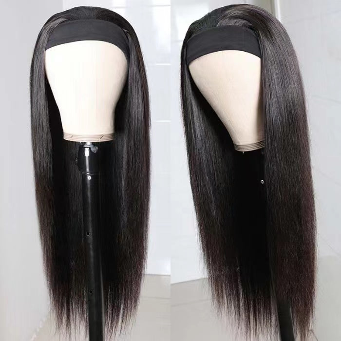 ChristyV High Quality Straight brazilian hair Glueless Headband Wig For Women