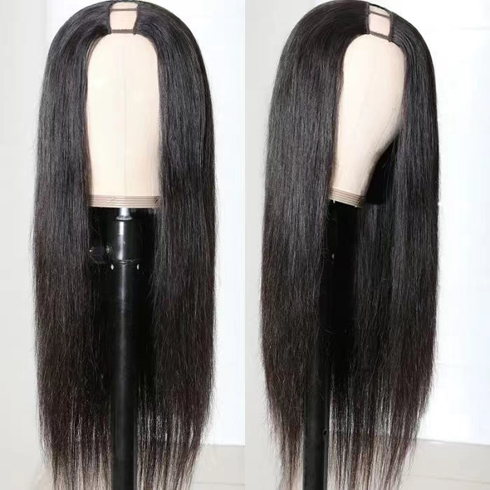 ChristyV High Quality Straight brazilian hair U Part Wig For Women