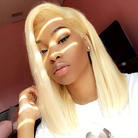 ChristyV High Quality Straight 613 blond Bob wig 13x4 Lace Front Wigs Silky Straight Brazilian Human Hair