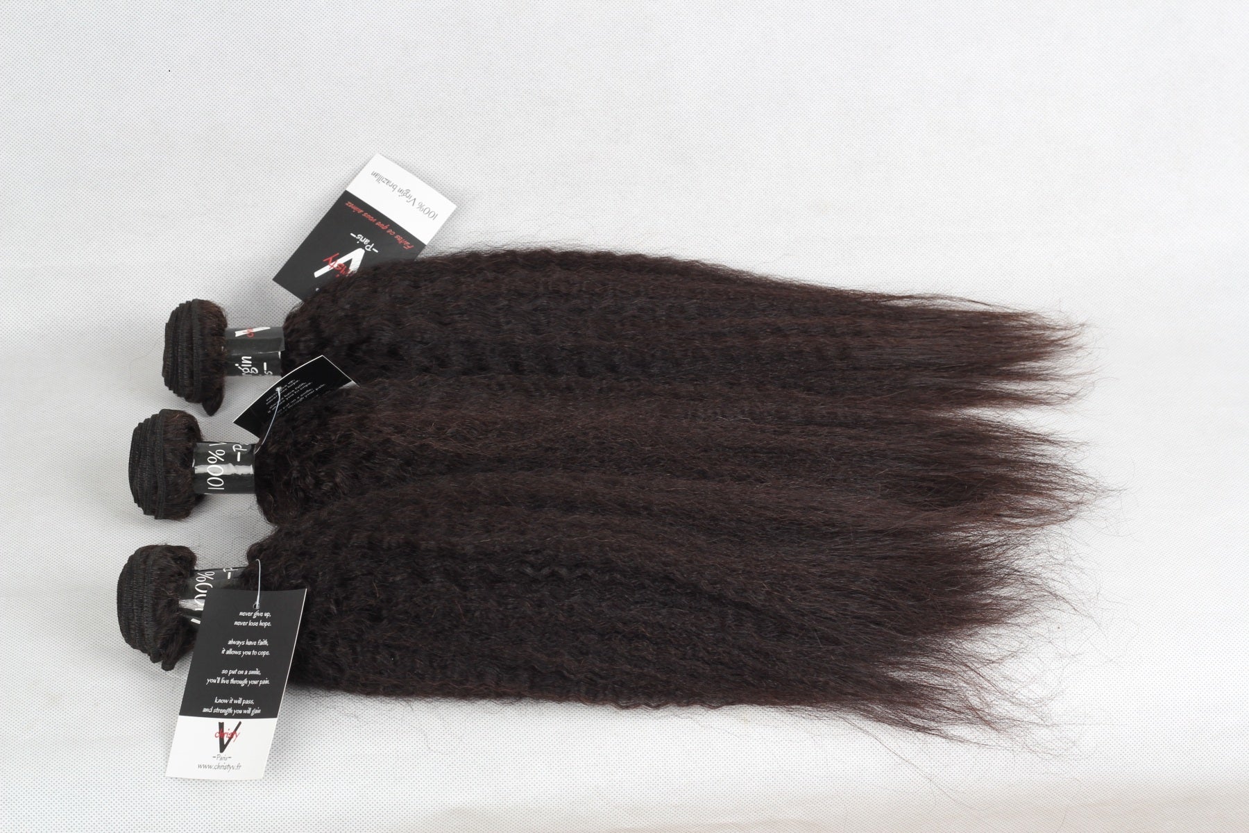 ChristyV High Quality christyv Hair Human Virgin Yaki kinky straight Brazilian Hair 1 Bundles