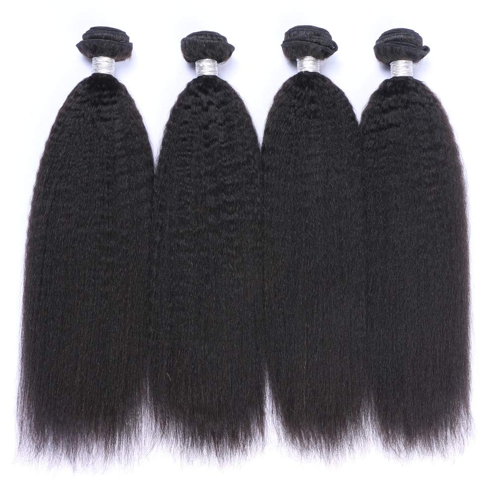 ChristyV High Quality christyv Hair Human Virgin Yaki kinky straight Brazilian Hair 1 Bundles